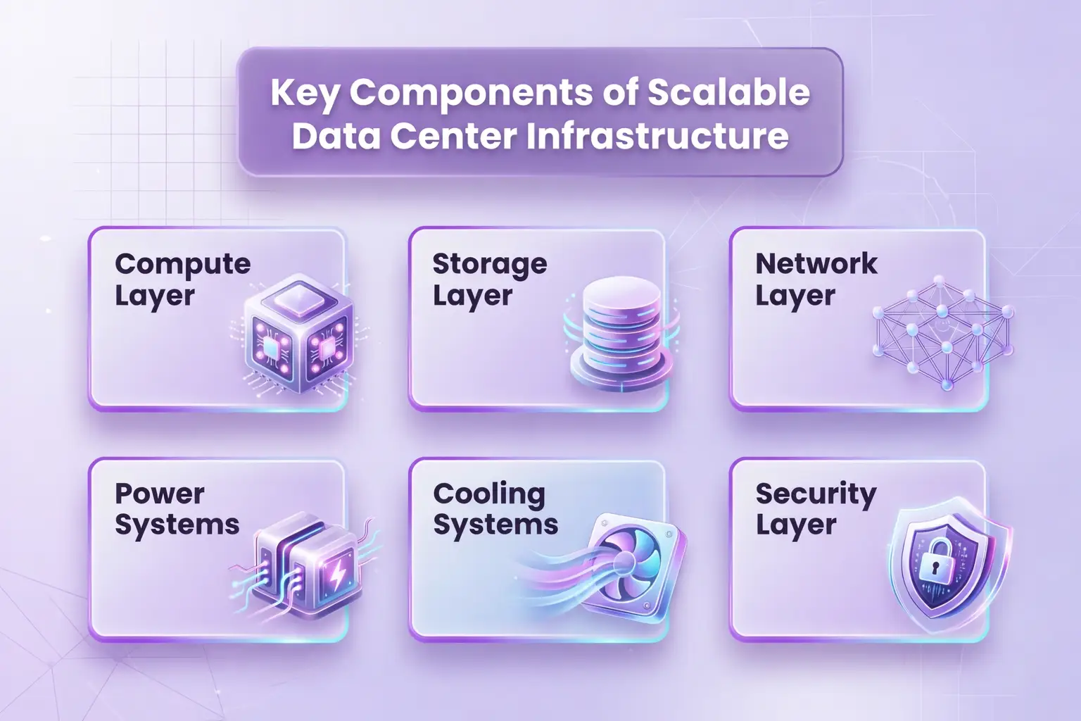 scalable data center infrastructure - infographic