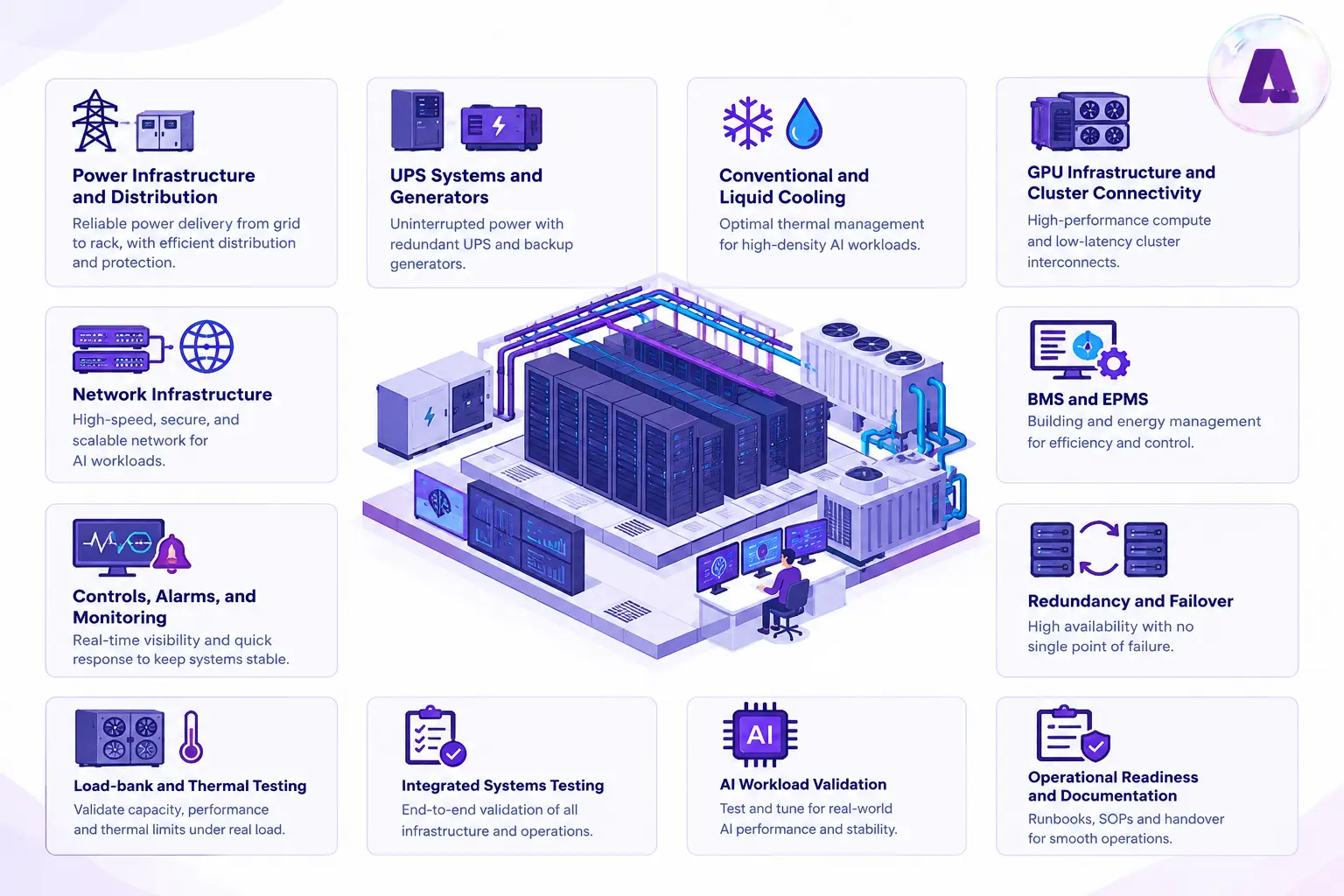 AI data center commissioning - info