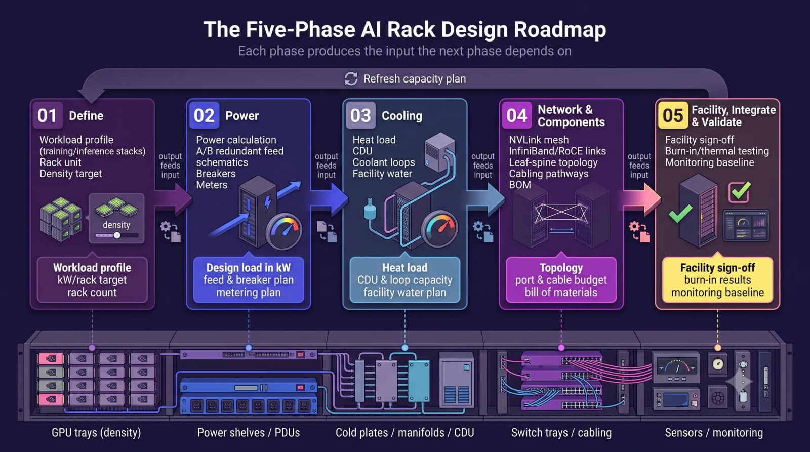 5 Phase AI data center Rack design Roadmap