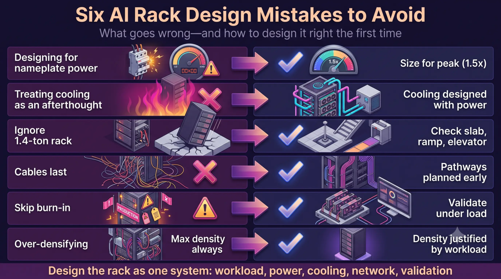 Six AI Rack Design mistakes to avoid